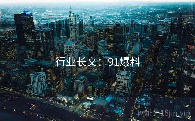 行业长文：91爆料