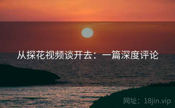 从探花视频谈开去:一篇深度评论 从探花视频谈开去:一篇深度评论