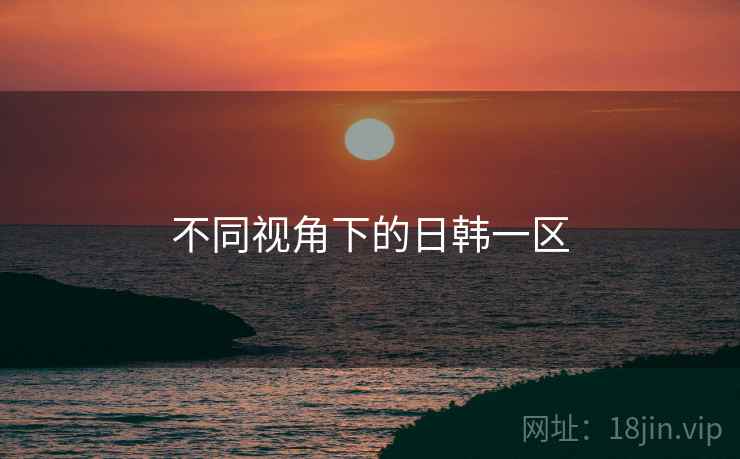 不同视角下的日韩一区 不同视角下的日韩一区