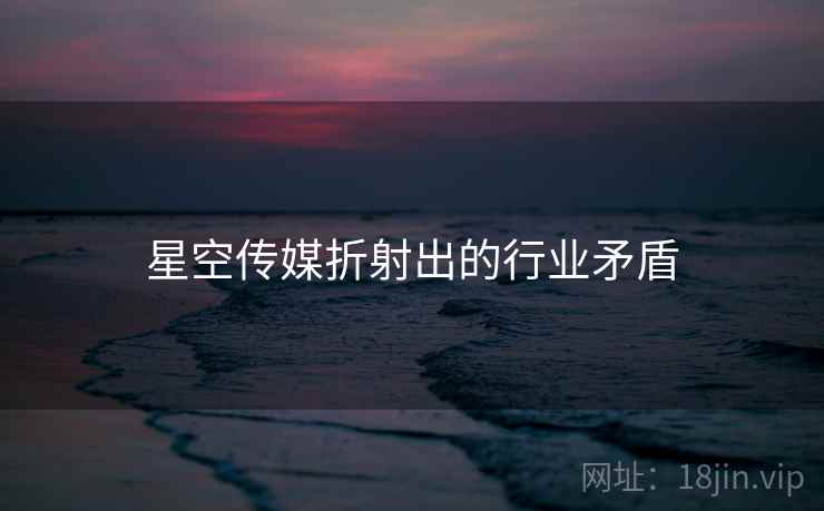星空传媒折射出的行业矛盾 星空传媒折射出的行业矛盾