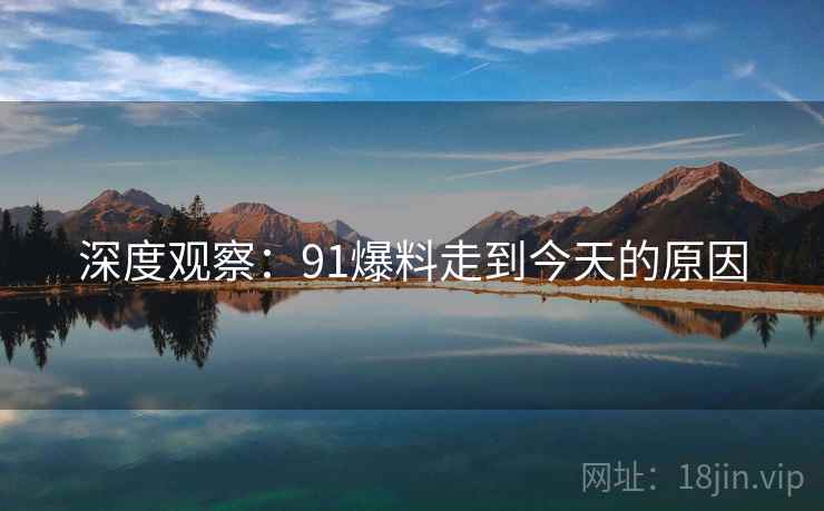 深度观察:91爆料走到今天的原因 深度观察:91爆料走到今天的原因