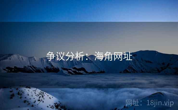 争议分析:海角网址 争议分析:海角网址